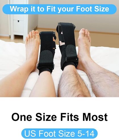 Breathable Plantar Fasciitis Night Splint with Wedge for Sleeping, Adjustable Brace for Foot Drop, Achilles Tendonitis and Heel Pain, Comfortable Arch Support Sock for Women/ Men, One Size Fits Most in Saudi Arabia