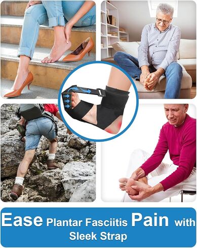 Breathable Plantar Fasciitis Night Splint with Wedge for Sleeping, Adjustable Brace for Foot Drop, Achilles Tendonitis and Heel Pain, Comfortable Arch Support Sock for Women/ Men, One Size Fits Most in Saudi Arabia