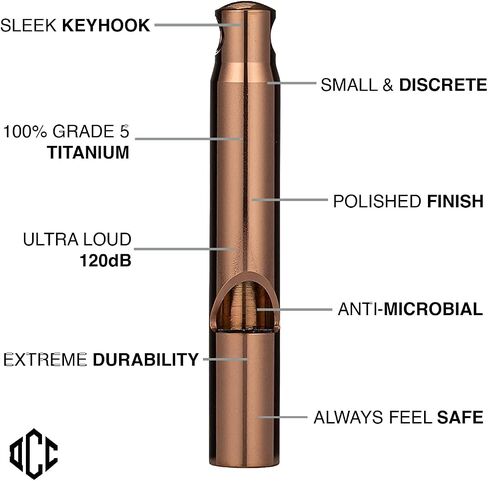 TiWhistle - Titanium Emergency Whistle (Polished) in Kuwait
