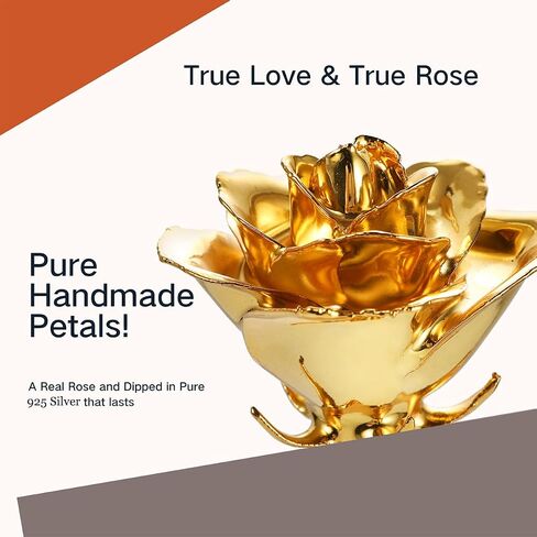 24K Gold Dipped Rose, 11'' High, Real Sky Blue Rose, Anniversary & Valentine's Day Gift for Her, Elegant Decor in Saudi Arabia