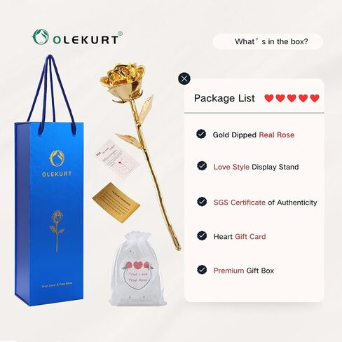 24K Gold Dipped Rose, 11'' High, Real Sky Blue Rose, Anniversary & Valentine's Day Gift for Her, Elegant Decor in Saudi Arabia