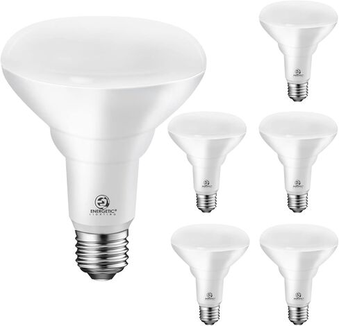 ENERGETIC LED Recessed Light Bulbs BR30, 105W Equivalent, 1500LM, Dimmable, Warm White 3000K, Indoor Flood Lights for Recessed Cans, UL Listed, 6 Pack in Saudi Arabia