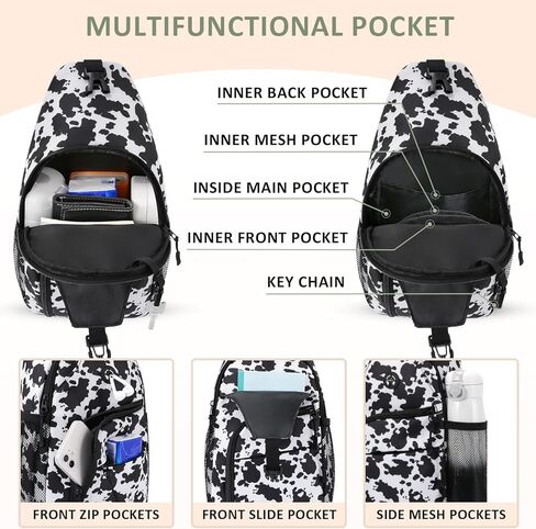 حقائب Tuwubi Crossbody للنساء العصرية، حقيبة حبال للرجال مع كتف قابل للتعديل، حقيبة ظهر أساسية للسفر للسفر in Saudi Arabia