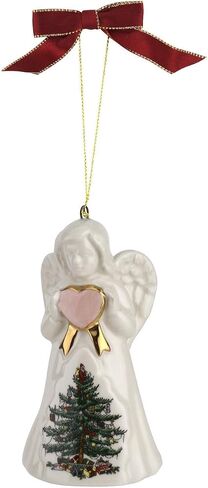 Spode Christmas Tree Collection Angel Ornament| Hanging Christmas Angel Ornament| Holiday Home Décor| Tree Decoration Ornament| Measures 3 Inches made of Fine Earthenware in Saudi Arabia