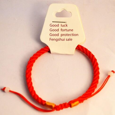 Feng Shui Peach Wood Bagua Mirrors Pakua 4 Inch W Red String Bracelet (Concave) in Saudi Arabia