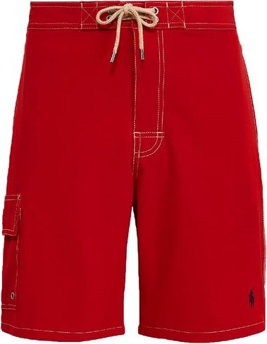 POLO RALPH LAUREN 8.5-Inch Kailua Classic Fit Swim Trunks, Red, Large, Polo Swim Suit with Embroidered Polo Pony in Saudi Arabia