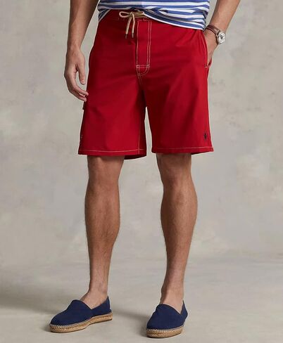 POLO RALPH LAUREN 8.5-Inch Kailua Classic Fit Swim Trunks, Red, Large, Polo Swim Suit with Embroidered Polo Pony in Saudi Arabia