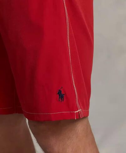POLO RALPH LAUREN 8.5-Inch Kailua Classic Fit Swim Trunks, Red, Large, Polo Swim Suit with Embroidered Polo Pony in Saudi Arabia