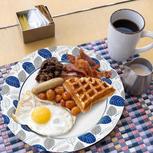 أطباق ورقية من جينكو مقاس 10 بوصات عدد 140، آمنة للاستخدام في الميكروويف، مقاومة للنقع، مقاومة للقطع، أطباق ورقية شديدة التحمل للاستعمال مرة واحدة للحفلات، الإفطار، الغداء، العشاء، والاستخدام اليومي - أكبر in Kuwait