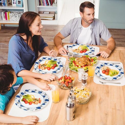 أطباق ورقية من جينكو مقاس 10 بوصات عدد 140، آمنة للاستخدام في الميكروويف، مقاومة للنقع، مقاومة للقطع، أطباق ورقية شديدة التحمل للاستعمال مرة واحدة للحفلات، الإفطار، الغداء، العشاء، والاستخدام اليومي - أكبر in Kuwait