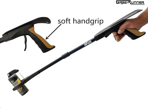 32 inch FDA Registered GrabRunner Folding Reacher Grabber Tool with Strong Magnetic and Swivel Head (Yellow Shoehorn) in Saudi Arabia