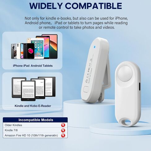 جهاز التحكم عن بعد من Oresoc RF لجهاز Kindle Paperwhite، ملحقات Kindle الصور والفيديو عن بعد للكتب الإلكترونية iPhone iPad Android والأجهزة اللوحية قراءة الروايات المصورة in Kuwait