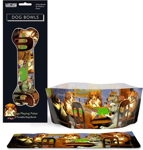 MODGY Dog Bowl 2-Pack Doggy Dog Design, Expandable, Convenient, Great for Traveling, Camping, Hiking, Picnics & More in Saudi Arabia