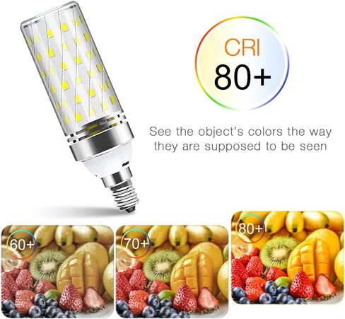 YGS-Tech E12 LED Bulb, 6000K Daylight White Light Bulbs, 16W 1500LM Led Corn Bulb, 120W Incandescent Bulb Equivalent, Non-Dimmable LED Corn Light for Office Home Lighting (8 Pack) in Saudi Arabia