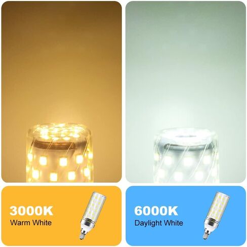 YGS-Tech E12 LED Bulb, 6000K Daylight White Light Bulbs, 16W 1500LM Led Corn Bulb, 120W Incandescent Bulb Equivalent, Non-Dimmable LED Corn Light for Office Home Lighting (8 Pack) in Saudi Arabia