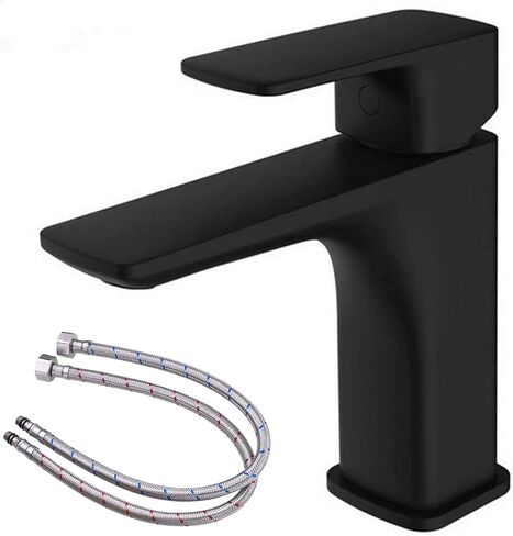 Brushed Gold Bathroom Faucets for Vanity Sink Single Handle 1-Hole Deck Mount Solid Brass Lavatory Mixer Hot and Cold Water Taps Wash Basin Faucet in Saudi Arabia