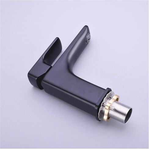 Brushed Gold Bathroom Faucets for Vanity Sink Single Handle 1-Hole Deck Mount Solid Brass Lavatory Mixer Hot and Cold Water Taps Wash Basin Faucet in Saudi Arabia