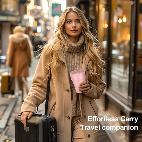 كوب سفر قابل للطي سعة 16 أونصة من VAANTJI للأنشطة الخارجية والداخلية والسفر والتخييم واليوجا ويحمل المشروبات الساخنة والباردة (أكسفورد-أزرق) in Kuwait