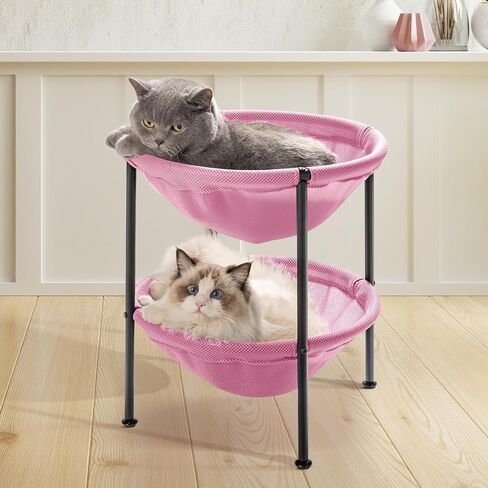 JUNSPOW Medium Cat Bed, Detachable, Breathable Mesh, Easy Assembly, Suitable for Indoor and Outdoor Use in Kuwait