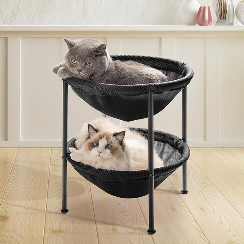 JUNSPOW Medium Cat Bed, Detachable, Breathable Mesh, Easy Assembly, Suitable for Indoor and Outdoor Use in Kuwait