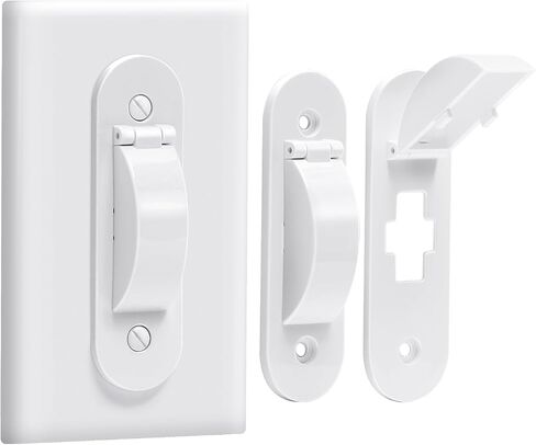 Wall Switch Guard, Child Proof Light Switch Cover Guard | Toggle Style | Light Switch Protection | Keep Toggle Switch in On or Off Position | 1 Pack, White in Saudi Arabia