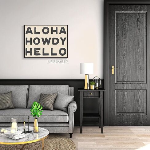 sdgobvco Aloha Howdy Hello Canvas Wall Art, Coastal Cowgirl Poster, Blue Western Prints Painting, Howdy Sign Posters for Teen Girls Room, Bar Cart Prints 12x16in Unframed in Saudi Arabia