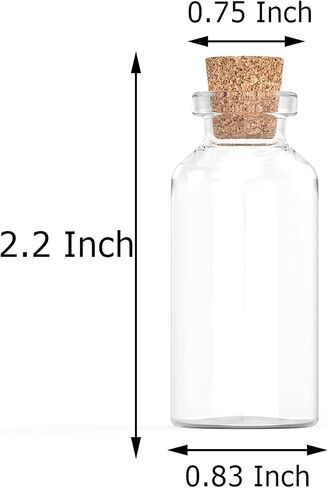 Axe Sickle 32 Pcs 30 mL Cork Stopper Glass Bottles 1 Ounce Transparent Glass Bottles in Kuwait