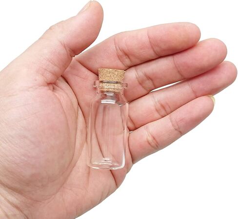 Axe Sickle 32 Pcs 30 mL Cork Stopper Glass Bottles 1 Ounce Transparent Glass Bottles in Kuwait