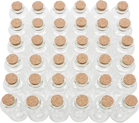 Axe Sickle 32 Pcs 30 mL Cork Stopper Glass Bottles 1 Ounce Transparent Glass Bottles in Kuwait