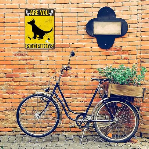 LIUAXICIA Retro Tin Sign Metal Wall Decor are You Pooping Funny Dog Metal Sign Interesting Bathroom Wall Decoration is Suitable for Office Home Classroom Bathroom Decoration 6x8 inch-Tin Sign in Kuwait