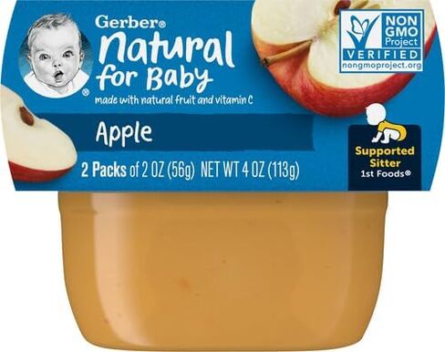 Gerber Apple Puree Baby Food, 2 Oz, 2 Ct in Saudi Arabia