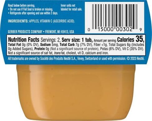 Gerber Apple Puree Baby Food, 2 Oz, 2 Ct in Saudi Arabia