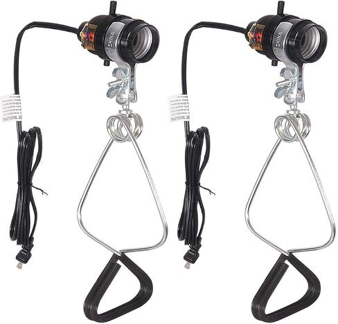 Simple Deluxe E26 Clamp Light Socket, Suit for Max 150 Watt Lamp with 18/2-Gauge 6 Feet Cord, 4 Pack,Black in Saudi Arabia
