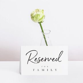 20 PCS Reserved Signs, Tented Table Place Cards for Wedding Reception, Engagement Party, Rehearsal Dinner, Anniversary Party or Any Events (6" x 4")