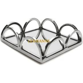 Square Napkin Holder/Mirror Tray with Loop Design