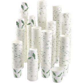 500 Pack Paper Cups,3oz Disposable Coffee Cups,Bathroom Mouthwash Cups,Eucalyptus Paper Cups for Party, Picnic, BBQ,Coffee,Juice, Home and Office (Green)