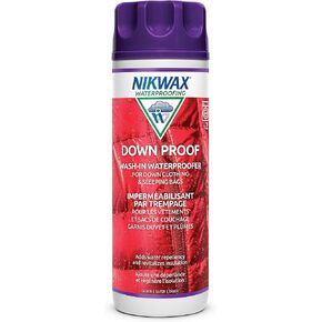 Nikwax Down Proof Wash-in Waterproofing Restores DWR Water Repellency to Down Filled Jackets, Outerwear, Vests, Sleeping Bags, Quilts, and Bedding, Revitalizes and Protects Insulation and Loft