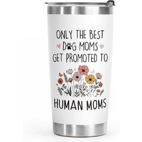 BaubleDazz New Mom Gifts for Pregnant Women, Funny Dog Mom Pregnancy Gifts, 20 oz Stainless Steel Tumbler, Gifts for New Mom, Mom to be Gift