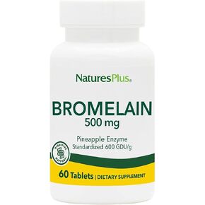 NaturesPlus Bromelain - 500 mg - Natural Proteolytic Supplement - 60 Vegetarian Tablets (60 Servings)