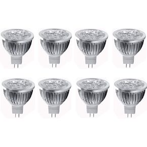 JKLcom 4W LED MR16 Bulbs 12V 4W LED Spotlight Bulb for Landscape Track Light, MR16 GU5.3 Base,12 Volt,4W(35W Equivalent Halogen Replacement),Warm White 3000K,8 Pack
