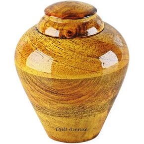 DnU AVENUE Cremation Urns for Human Ashes Adult Wooden Urns Memorials Burials Decorative Keepsake Jar Urn Medium Cremation Urns for Human and Pets Ashes Capacity: 45 Cu/in (Medium 5.5x5.5x8 Inches)