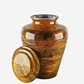 DnU AVENUE Cremation Urns for Human Ashes Adult Wooden Urns Memorials Burials Decorative Keepsake Jar Urn Medium Cremation Urns for Human and Pets Ashes Capacity: 45 Cu/in (Medium 5.5x5.5x8 Inches)