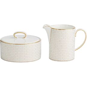 Wedgwood Gio Gold Cream & Sugar Set, 5.75 oz, White