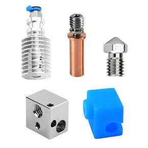High Temperature Bimetal Heatbreak Kit Upgrade Plated Copper Heater Block, Non-Stick Nozzle 0.4mm Compatible with Anycubic Chiron Mega S, Mega pro, I3 Mega 3D Printer (Upgrade Kit)