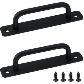 Sliding Door Handle Pulls 5-Inch Hole Centers Aluminum Alloy Barn Door Handles 2PCS with Screws for Garage Fence Gate