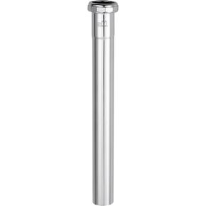 ZM 1-1/4 Inch Heavy Duty Extension Tube with Slip Joint Connection, 12 Inch Length, 22 Gauge, Brass Plumbing Fitting, Chrome