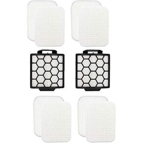 4+2 Replacement Filter Set for Shark Navigator Pet Plus CU50WM, NV150, NV251,NV255 and Zero-M Self-Cleaning Brushroll Pet Pro ZU51, ZU62,ZU62C,ZU60 Uprights, Parts 1238FT60 & 1239FT60