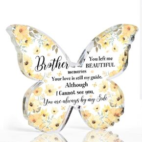 Sympathy Gifts for Loss of Love One-Memorial Gifts-Condolences Gifts for Loss-Bereavement Gift Ideas-Funeral Gifts-Grieving Gifts-Butterfly Shape Memorial Ornaments for Loss of Brother Loved One