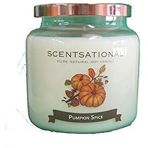 الصابون والشموع العطرية "Pumpkin Spice" شمعة الصويا الطبيعية مع غطاء 19 أونصة