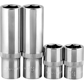 BRAZEN 13mm Socket Four Pack (3/8" Drive, Multi Type)